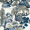 Thibaut Wallpaper Asian Scenic Blue and Beige T75461