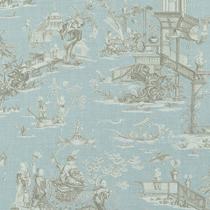 Thibaut Wallpaper Cheng Toile Robin's Egg T75468