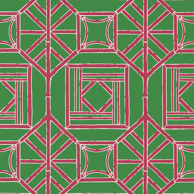Shoji Panel Green and Pink T75517 by Thibaut Wallpaper Thibaut Wallpaper Shoji Panel Green and Pink T75517Wallpaper Dynasty Wallpaper U.S.A. </p><p>Repeat: V: 18 27 - Fabric Carolina -