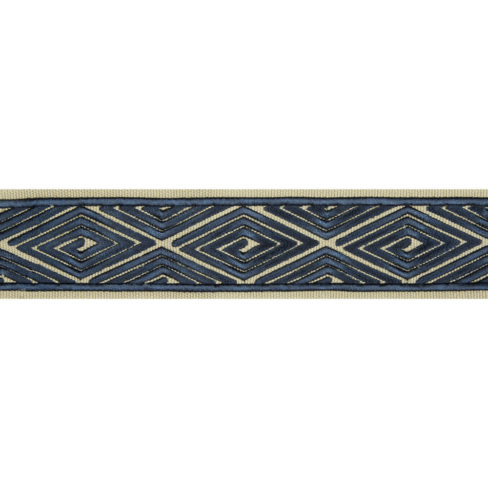 Labyrinthe Tape Navy by Brunschwig & Fils Trim Brunschwig & Fils Trim Labyrinthe Tape NavyTrim LES ENSEMBLIERS RAYON - 100% India </p><p>Repeat: H: 2, V: 3.25 2 - Fabric Carolina -