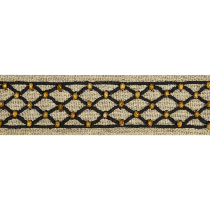 Le Boise Tape Black by Brunschwig & Fils Trim Brunschwig & Fils Trim Le Boise Tape BlackTrim LES ENSEMBLIERS LINEN - 70%;COTTON - 20%;WOOD - 8%;POLYESTER - 2% India </p><p>Repeat: H: 0, V: 1 2.25 - Fabric Carolina -