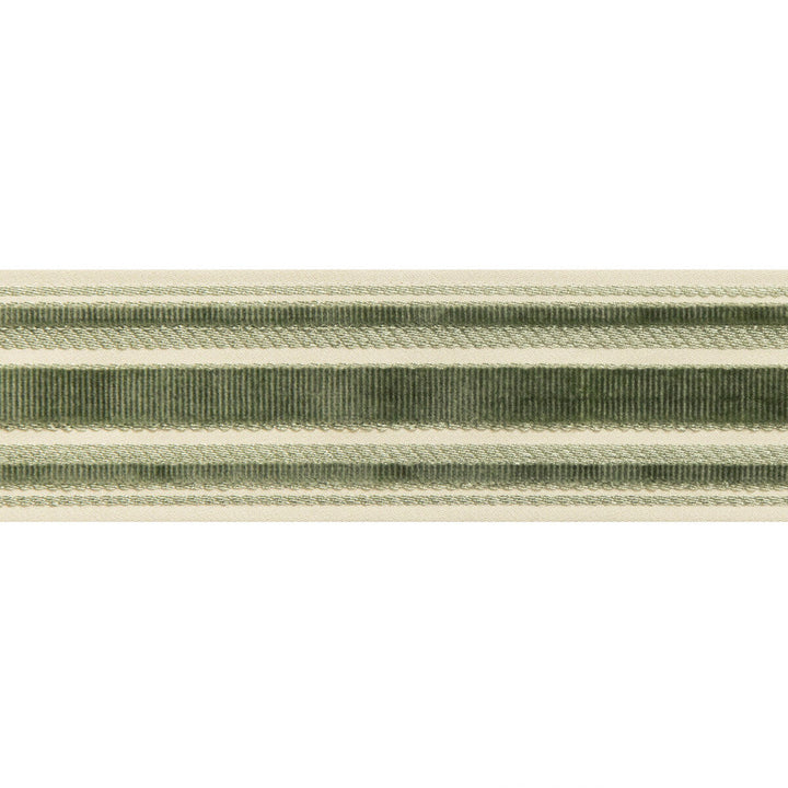 Canton Tape Moss by Brunschwig & Fils Trim Brunschwig & Fils Trim Canton Tape MossTrim TREILLIS PASSEMENTERIE COTTON - 56%;VISCOSE - 44% India </p><p>Repeat: H: 2.4, V: 0 2.4 - Fabric Carolina -