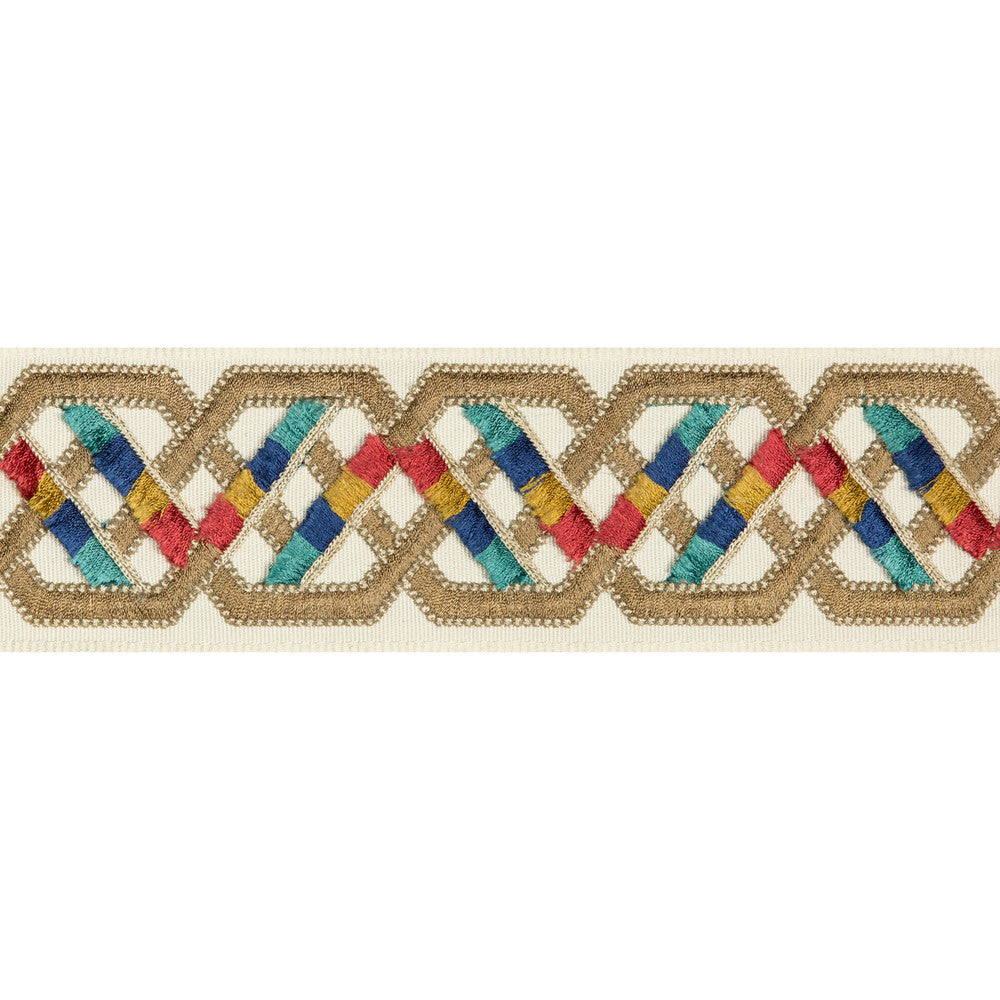 Loriyan Tape Multi by Brunschwig & Fils Trim Brunschwig & Fils Trim Loriyan Tape MultiTrim TREILLIS PASSEMENTERIE RAYON - 71%;POLYESTER - 29% India </p><p>Repeat: H: 2.56, V: 3.74 2.56 - Fabric Carolina -