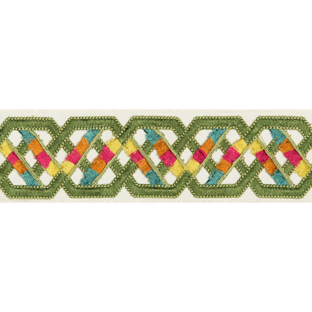 Loriyan Tape Fiesta by Brunschwig & Fils Trim Brunschwig & Fils Trim Loriyan Tape FiestaTrim TREILLIS PASSEMENTERIE RAYON - 71%;POLYESTER - 29% India </p><p>Repeat: H: 2.56, V: 3.74 2.56 - Fabric Carolina -