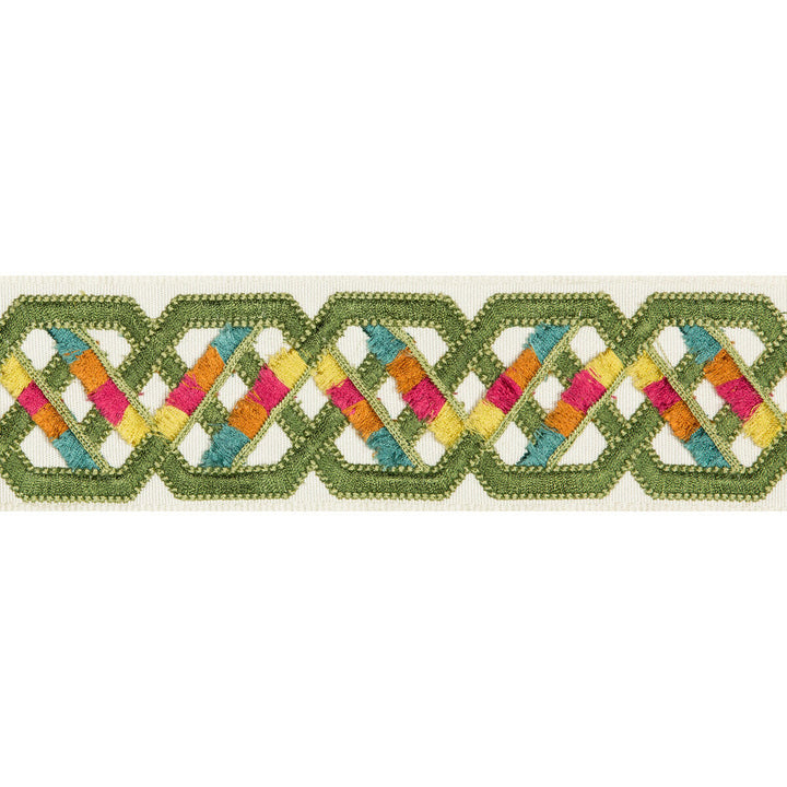 Loriyan Tape Fiesta by Brunschwig & Fils Trim Brunschwig & Fils Trim Loriyan Tape FiestaTrim TREILLIS PASSEMENTERIE RAYON - 71%;POLYESTER - 29% India </p><p>Repeat: H: 2.56, V: 3.74 2.56 - Fabric Carolina -
