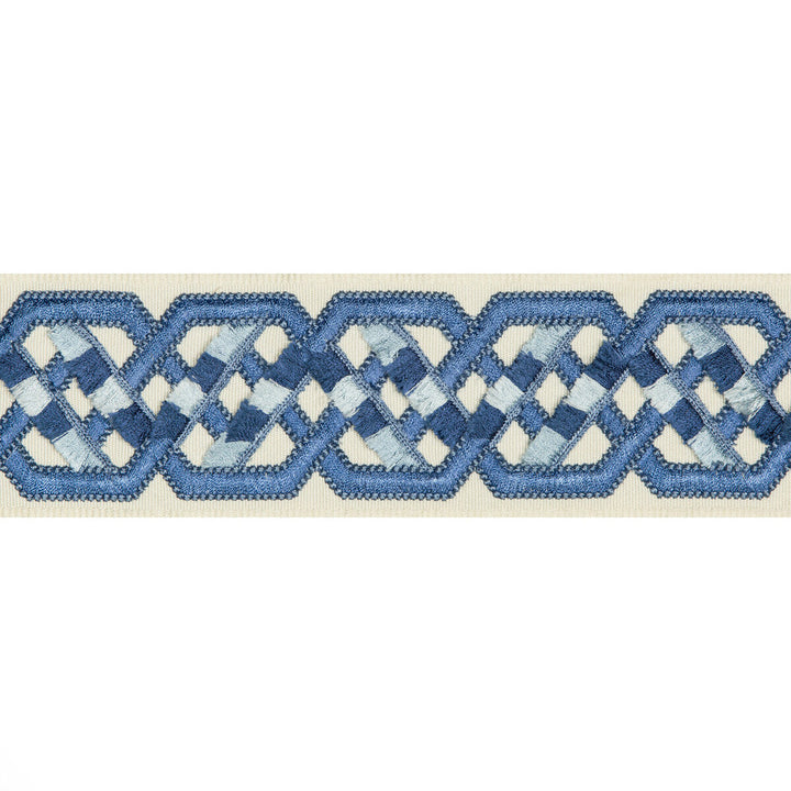 Loriyan Tape Delft by Brunschwig & Fils Trim Brunschwig & Fils Trim Loriyan Tape DelftTrim TREILLIS PASSEMENTERIE RAYON - 71%;POLYESTER - 29% India </p><p>Repeat: H: 2.56, V: 3.74 2.56 - Fabric Carolina -