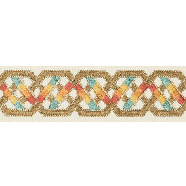Loriyan Tape Jewel by Brunschwig & Fils Trim Brunschwig & Fils Trim Loriyan Tape JewelTrim TREILLIS PASSEMENTERIE RAYON - 71%;POLYESTER - 29% India </p><p>Repeat: H: 2.56, V: 3.74 2.56 - Fabric Carolina -