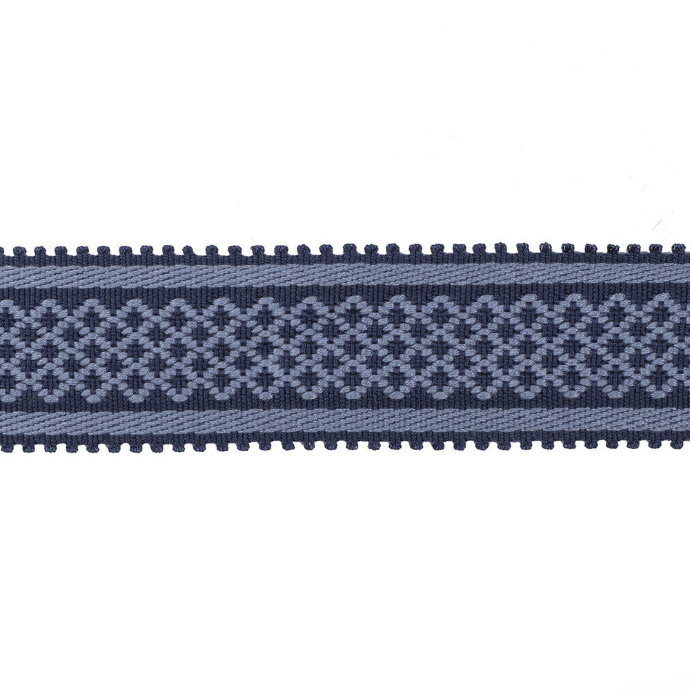 Bastille Braid Navy by Brunschwig & Fils Trim Brunschwig & Fils Trim Bastille Braid NavyTrim PASSEMENTERIE VOLUME I ACETATE - 100% China </p><p>Repeat: H: 0.66, V: 0 1.77 - Fabric Carolina -