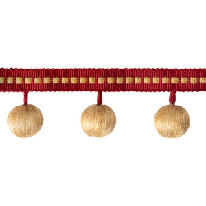 Brunschwig & Fils Trim Claude Ball Fringe Ruby