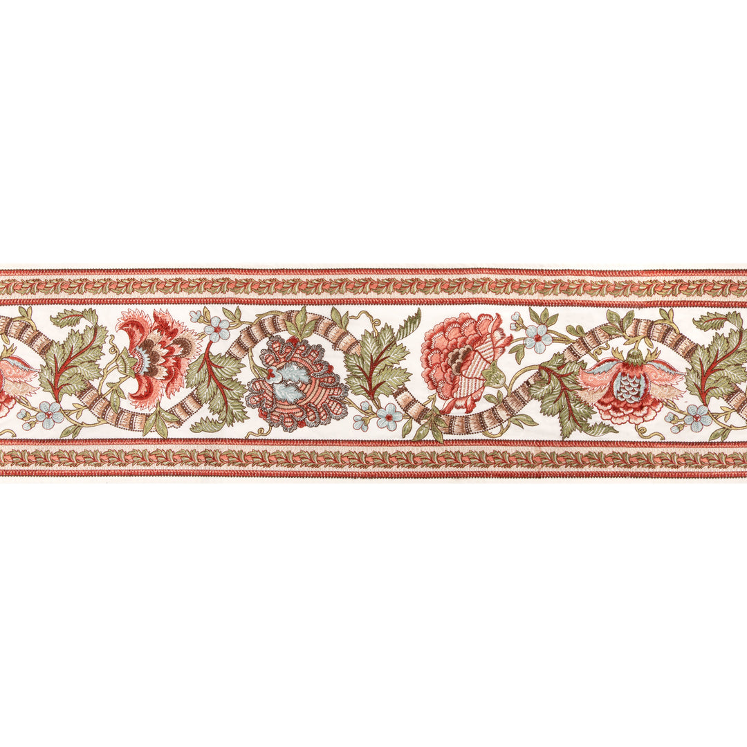 Brunschwig & Fils Trim Lauris Border - Apricot/Sage