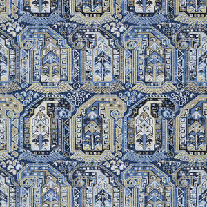 Thibaut Wallpaper Gleniffer Blue and Beige T85022