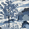 Thibaut Wallpaper Daintree Blue on White T85044