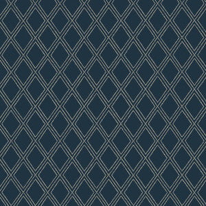 Thibaut Wallpaper Bonaire Cream on Navy T88753