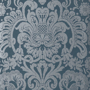 Thibaut Wallpaper Dorian Damask Navy T89107