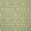 Thibaut Wallpaper Curtis Damask Metallic Gold on Aqua T89115