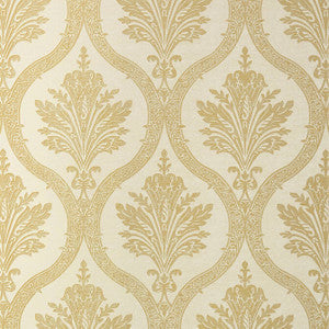 Thibaut Wallpaper Clessidra Metallic Gold on Cream T89159