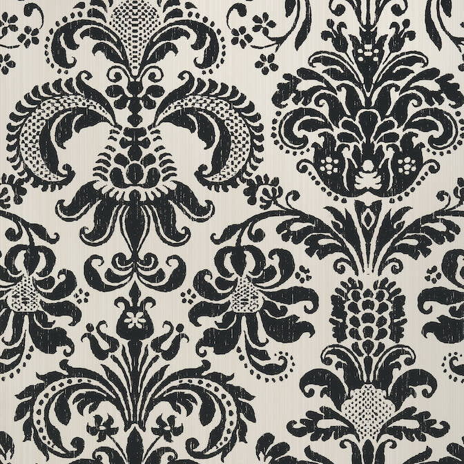 Ashley Black on Cream T89167 by Thibaut Wallpaper Thibaut Wallpaper Ashley Black on Cream T89167Wallpaper Damask Resource 4 Wallpaper U.S.A. </p><p>Repeat: V: 36 27 - Fabric Carolina -