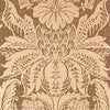 Thibaut Wallpaper BEAUFORT DAMASK - Metallic on Brown