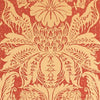 Thibaut Wallpaper BEAUFORT DAMASK - Metallic on Red