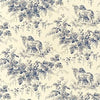 Thibaut Wallpaper PEDIGREE - Blue on Cream