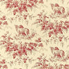 Thibaut Wallpaper PEDIGREE - Red on Cream