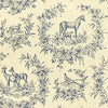 Thibaut Wallpaper TORRINGTON - Blue on Cream