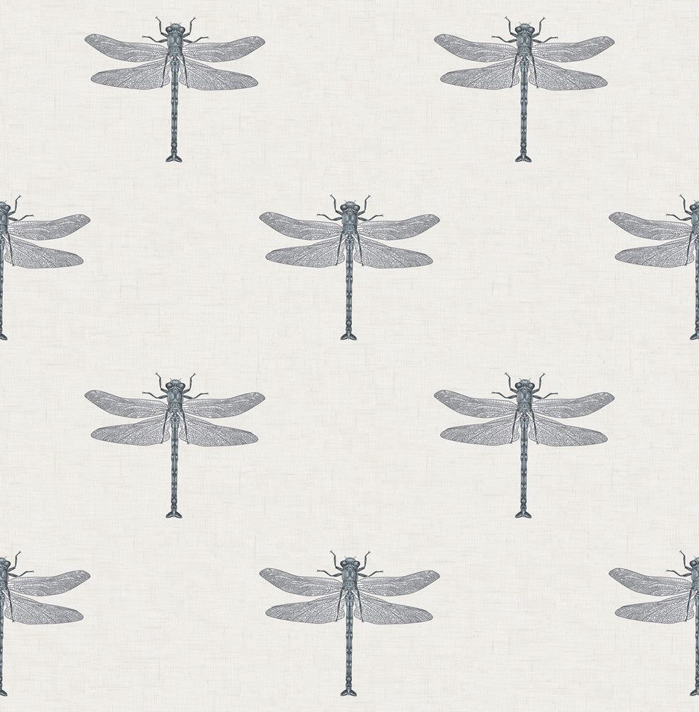 Catalina Off-White, Black, and Metallic Silver TA20300 by Seabrook Designs Designer Wallpaper