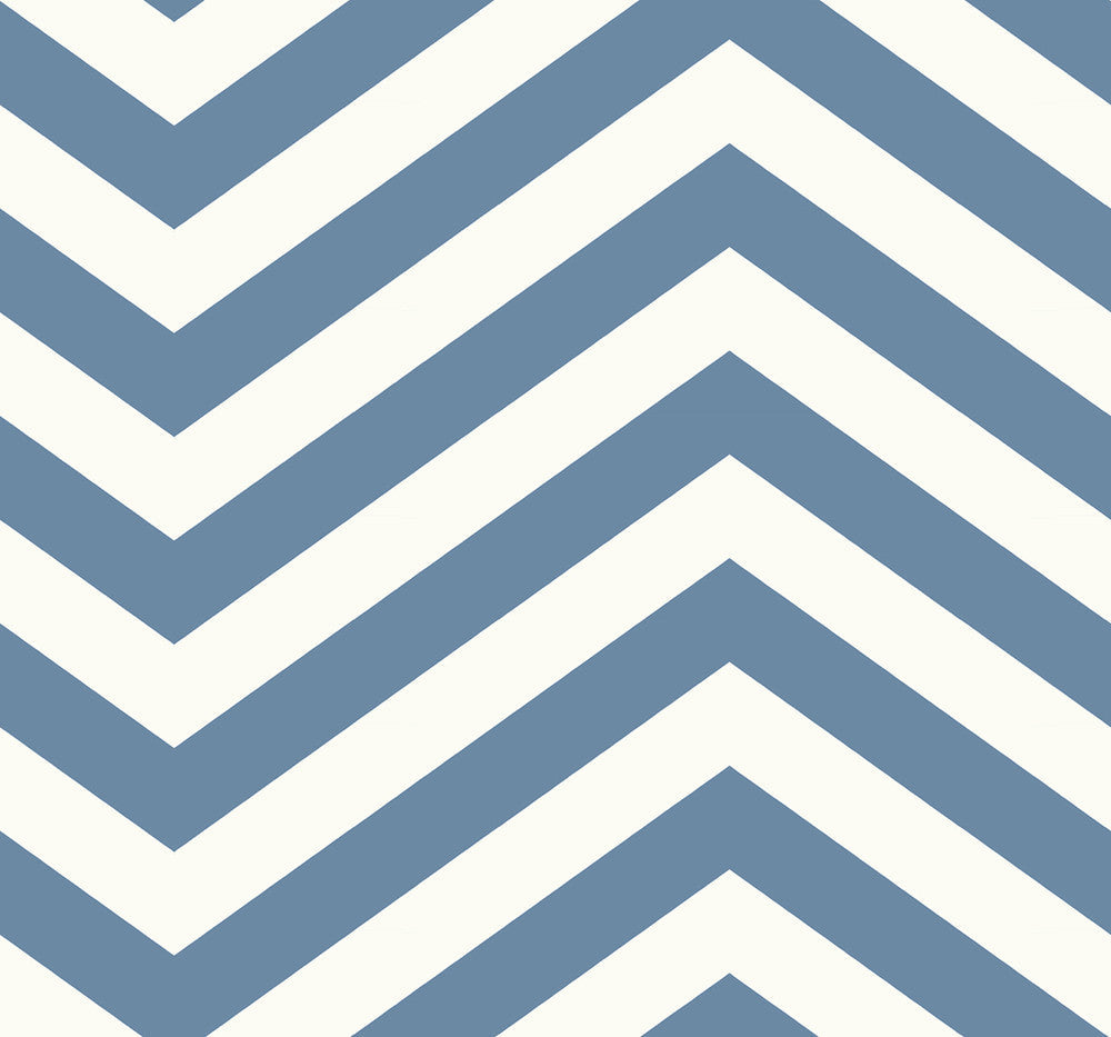 Jamaica Chevron Teal and White TA20602 by Seabrook Designs Designer Wallpaper