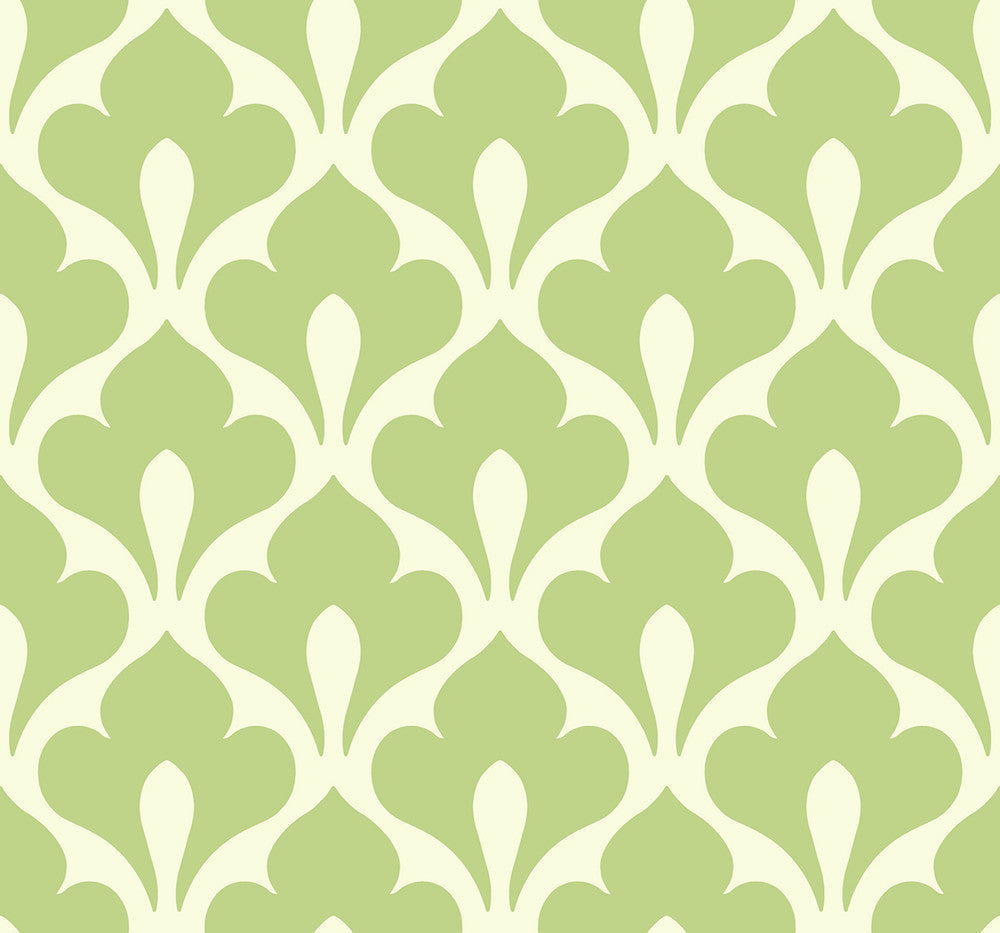 Grenada Lime Green and White TA20804 by Seabrook Designs Designer Wallpaper