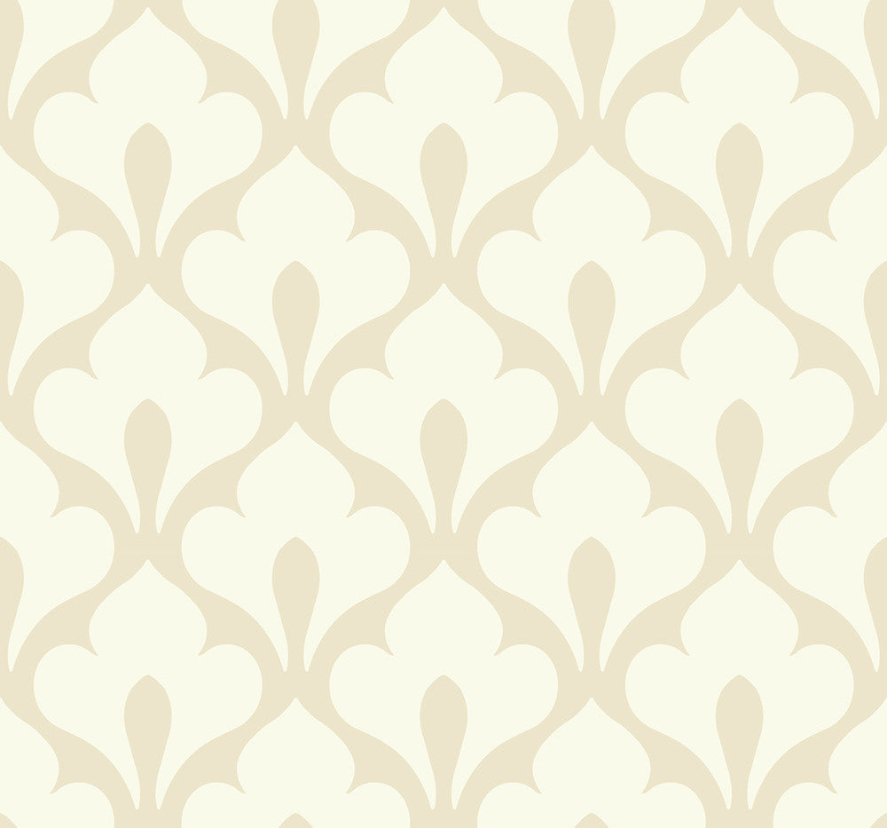 Grenada Cream and Off-White TA20805 by Seabrook Designs Designer Wallpaper