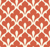 Seabrook Designs Wallpaper Grenada Portland Orange and Off-White TA20806