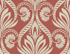 Seabrook Designs Wallpaper Bonaire Scarlet Red and Off-White TA21001