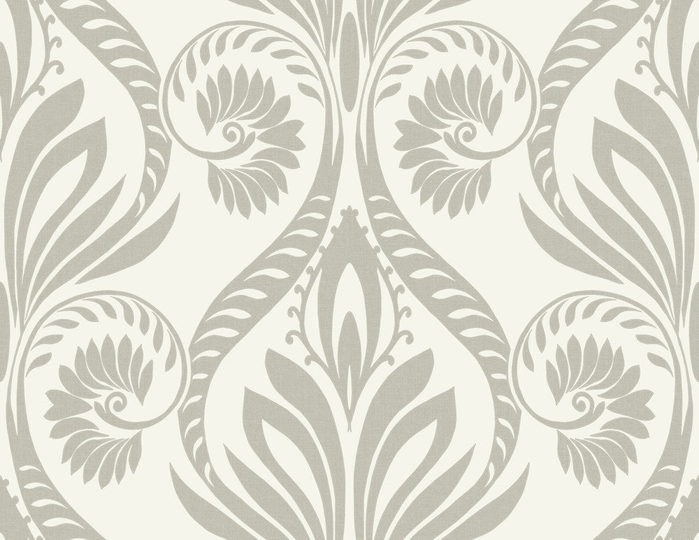 Bonaire Metallic Silver and White TA21008 by Seabrook Designs Designer Wallpaper