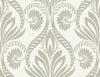 Seabrook Designs Wallpaper Bonaire Metallic Silver and White TA21008