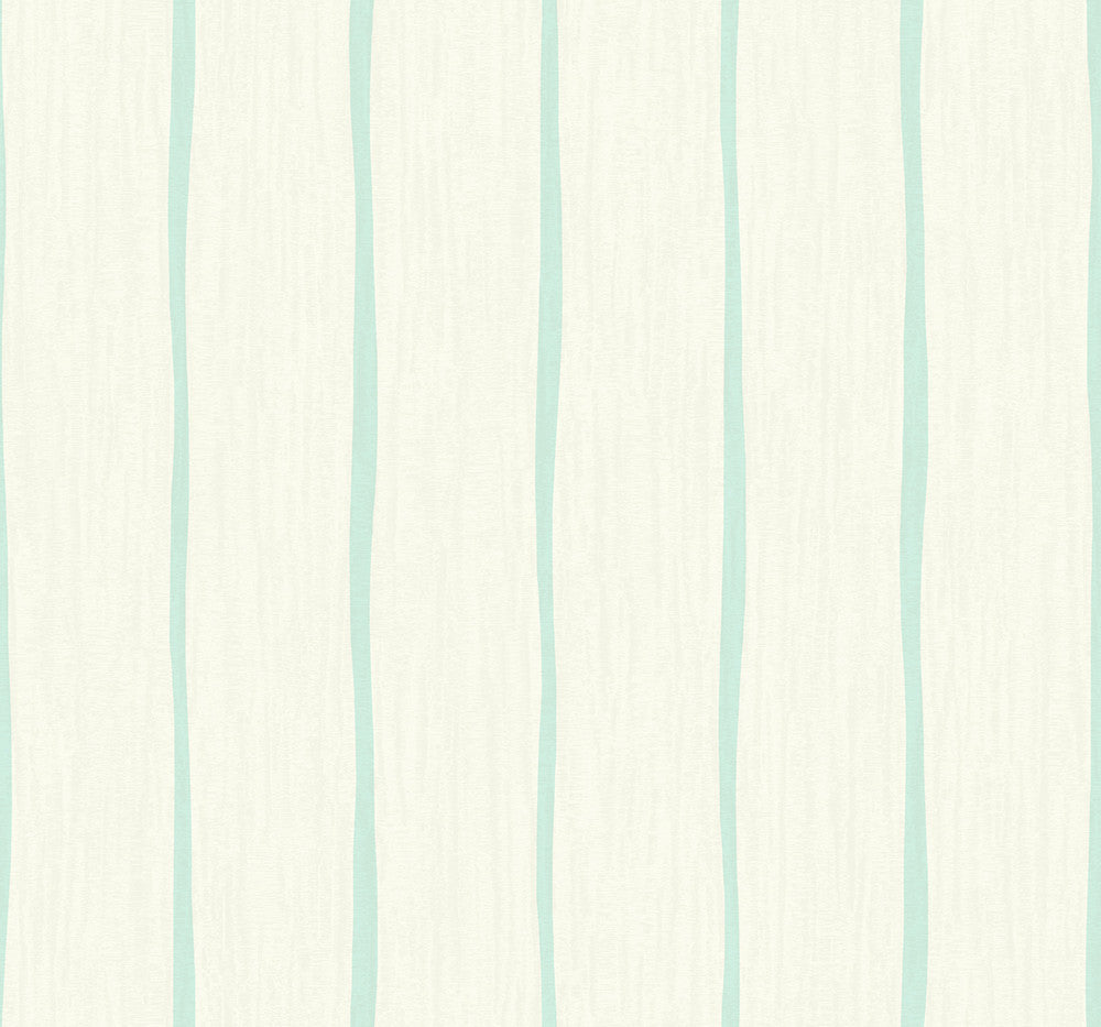 Aruba Stripe Turquoise and Off-White TA21202 by Seabrook Designs Designer Wallpaper