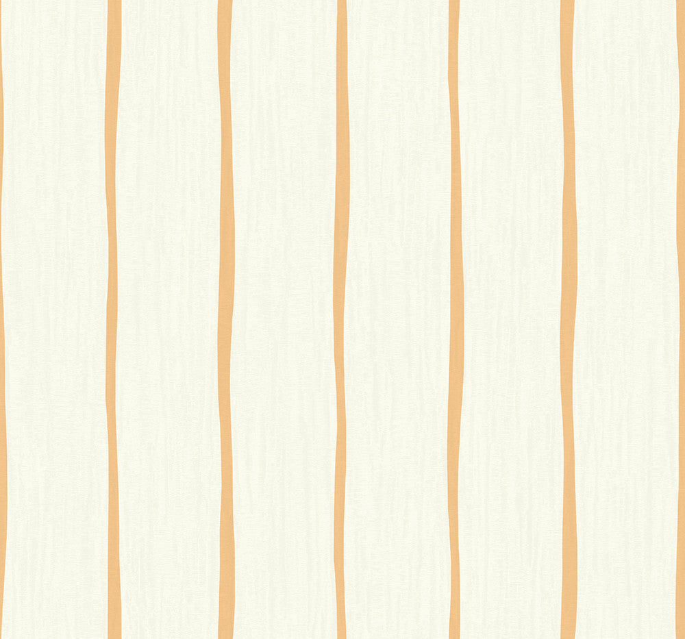 Aruba Stripe Rust Orange and Off-White TA21206 by Seabrook Designs Designer Wallpaper