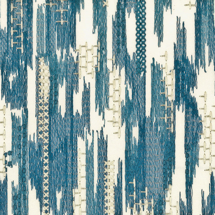 Tabbouleh 1 Lake by Aoc Designer Fabric RAINBOW LIBRARY OCEAN/FEDERAL 100%COT %BEMB INDIA MARTINDALE WEAR TEST (25 000 CIRCULAR RUBS) Horizontal: 6.5 and Vertical: 15.125 51 in - Swanky Fabrics -