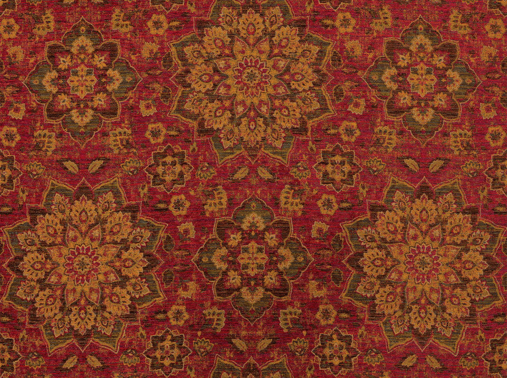 Tabriz Raspberry Truffl 348 by Covington Designer Fabric our website for purchase 100% Polyester China 50000 Horizontal: 27.75" and Vertical: 29.25" 58" - Swanky Fabrics -