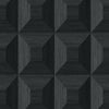 Seabrook Designs Wallpaper Squared Away Geometric Ebony TC70600