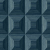 Seabrook Designs Wallpaper Squared Away Geometric Blue TC70602