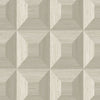 Seabrook Designs Wallpaper Squared Away Geometric Sand Dollar TC70605