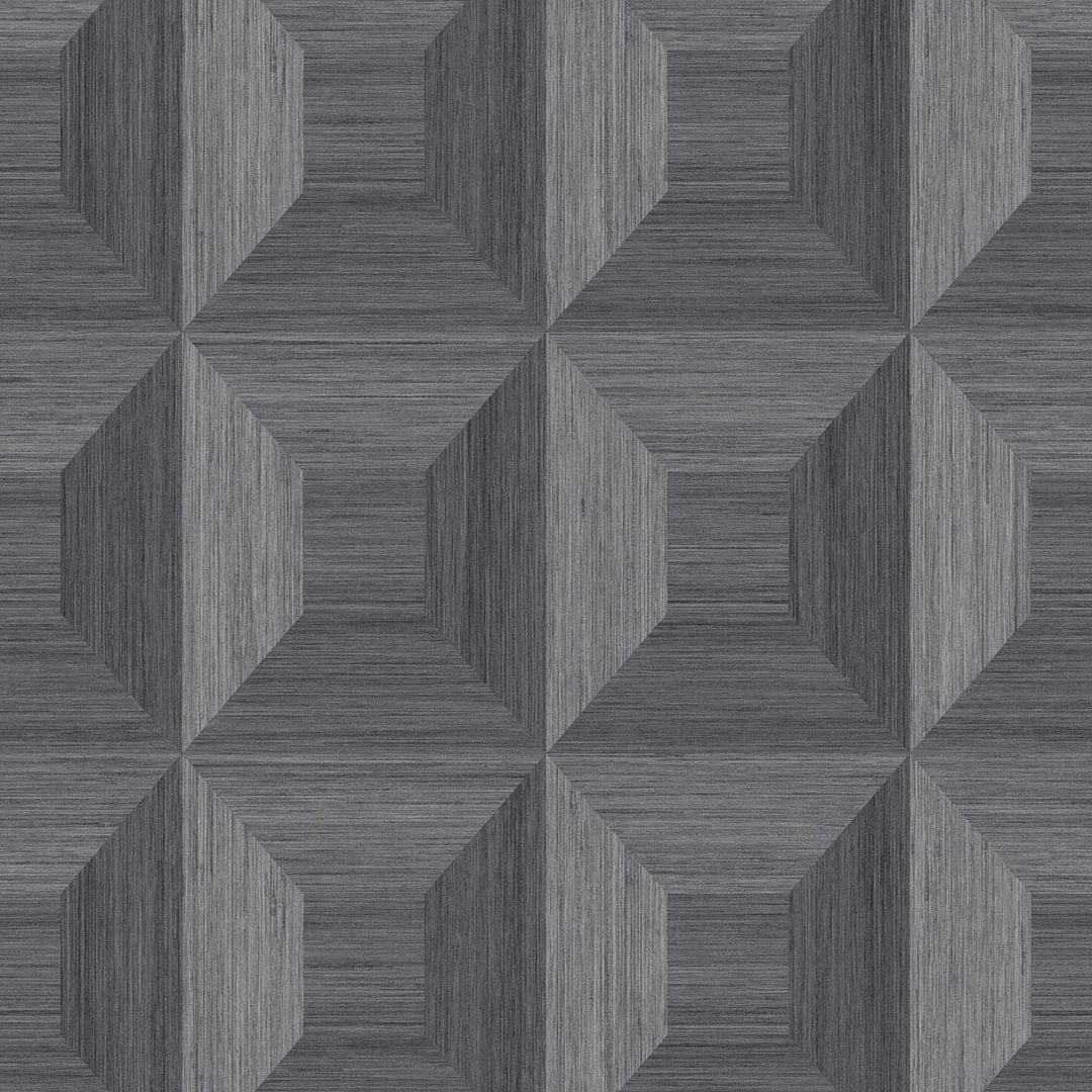 Squared Away Geometric Cove Gray TC70608 by Seabrook Designs Designer Wallpaper