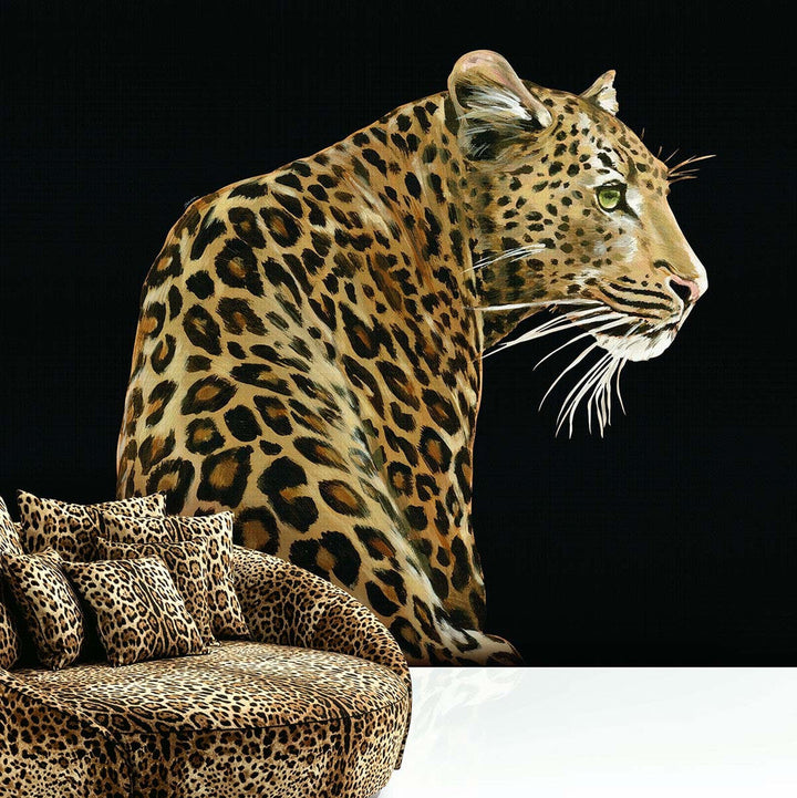Leopardo Solo Mural Alessio TCW001TCAI5UL005 by Dolce & Gabbana Casa Designer Wallpaper