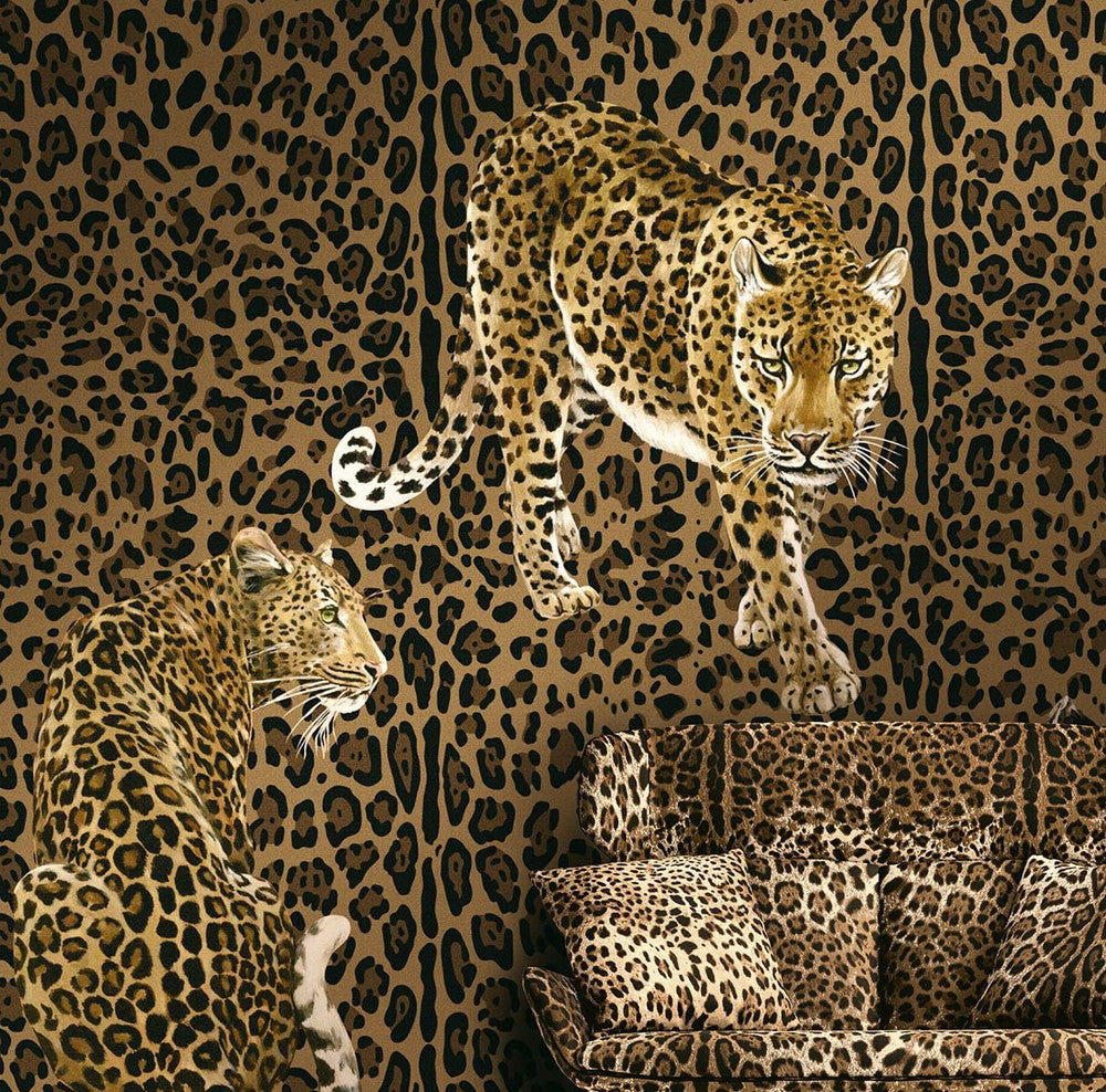Leopardo Mural Elena TCW001TCAI5UL033 by Dolce & Gabbana Casa Designer Wallpaper