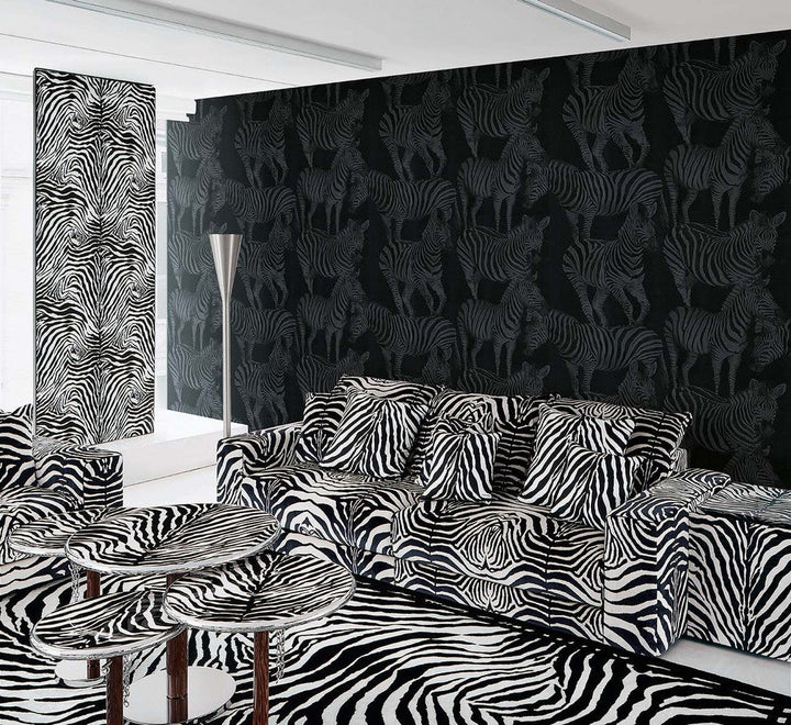 Zebra Romance Misterioso TCW007TCAHOUZ018 by Dolce & Gabbana Casa Designer Wallpaper