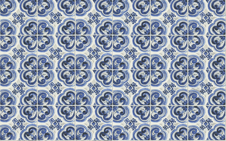 Blu Mediterraneo Gaia TCW007TCAI9UB001 by Dolce & Gabbana Casa Designer Wallpaper