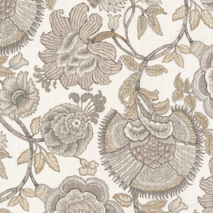 Teaparty 2 Dusk by Stout Designer Fabric RAINBOW LIBRARY ALMOND/GRANITE 100%COT PAKISTAN MARTINDALE WEAR TEST (HEAVY DUTY) Horizontal: 13.500 and Vertical: 25.500 54 in - Swanky Fabrics -