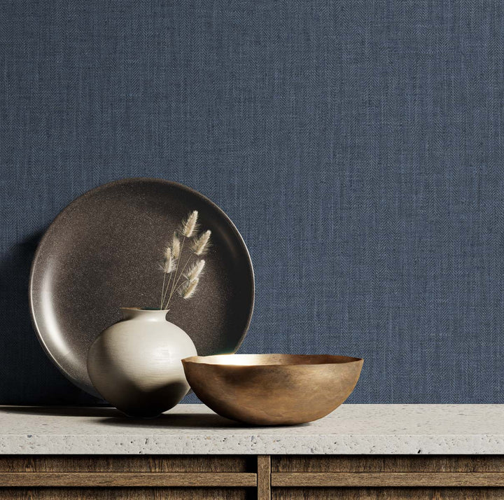 Tweed Indigo TG60011 by DuPont Designer Wallpaper