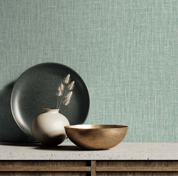 Tweed Wintermint TG60044 by DuPont Designer Wallpaper