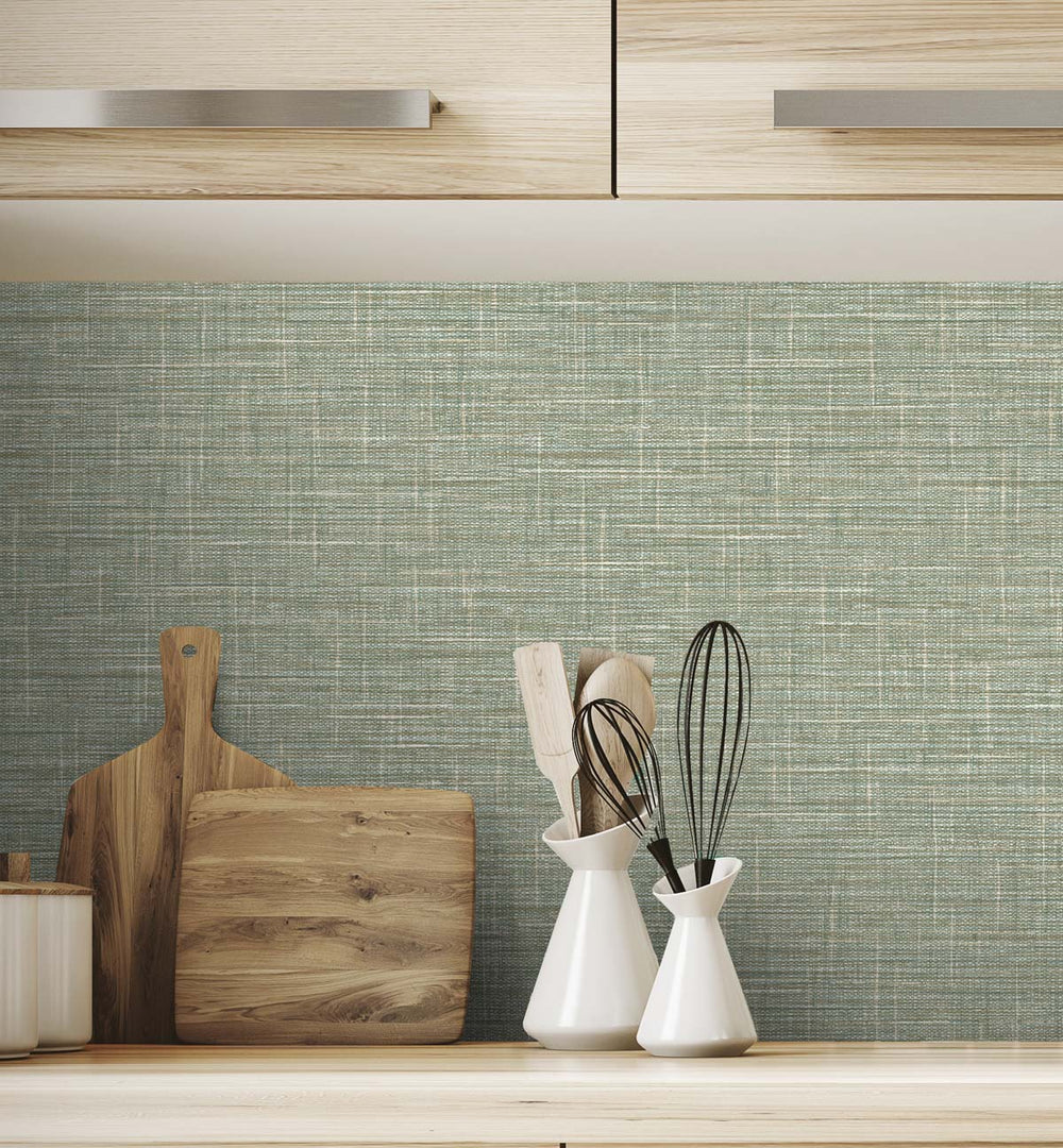 Grasmere Weave Olive TG60110 by DuPont Designer Wallpaper